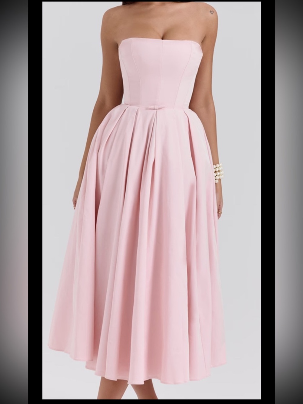 house Of CB CONTESSAParisian PinkStraplessCorset Midi Dress,Sz M,new Without Tag - Picture 3 of 12